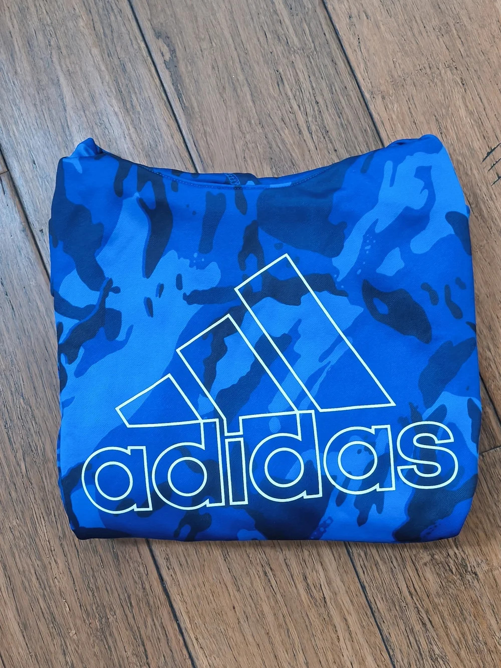 adidas Blue Camo Pullover Hoodie for Kids